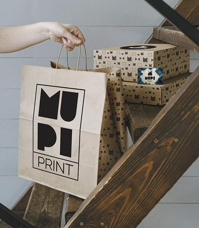 Rediseño de marca Mupi print packaging veroma